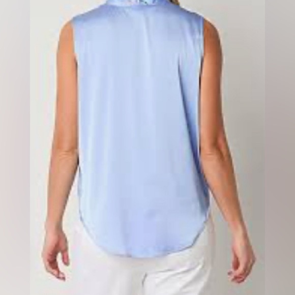 Liz Claiborne Sleeveless Satin Wrap Top Size PXL NWT - Picture 2 of 2
